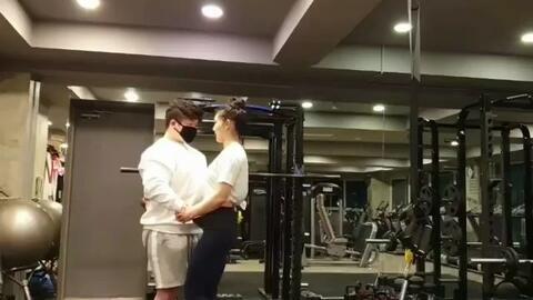 健身男女搭配图片,甜蜜运动时光